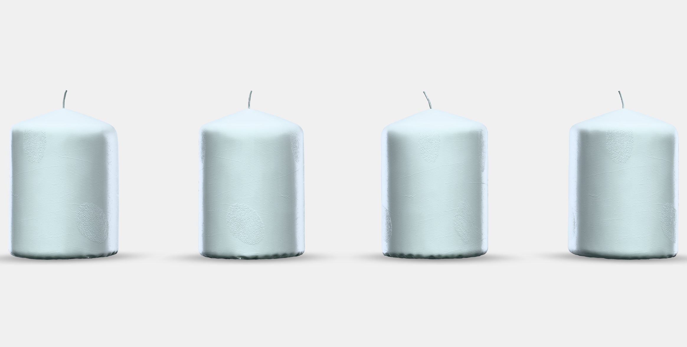 HEMSJO Unscented pillar candle Low-poly 3D model_11