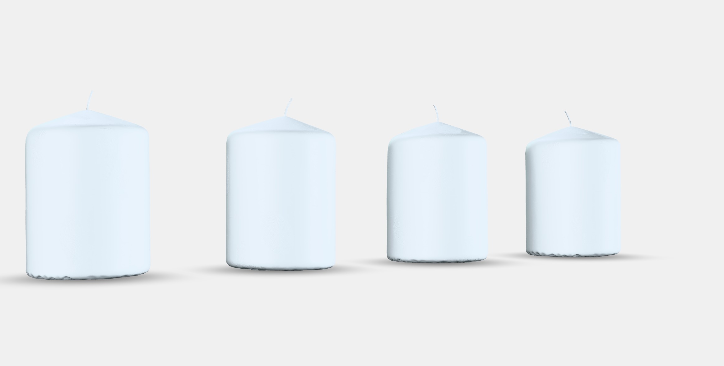 HEMSJO Unscented pillar candle Low-poly 3D model_3