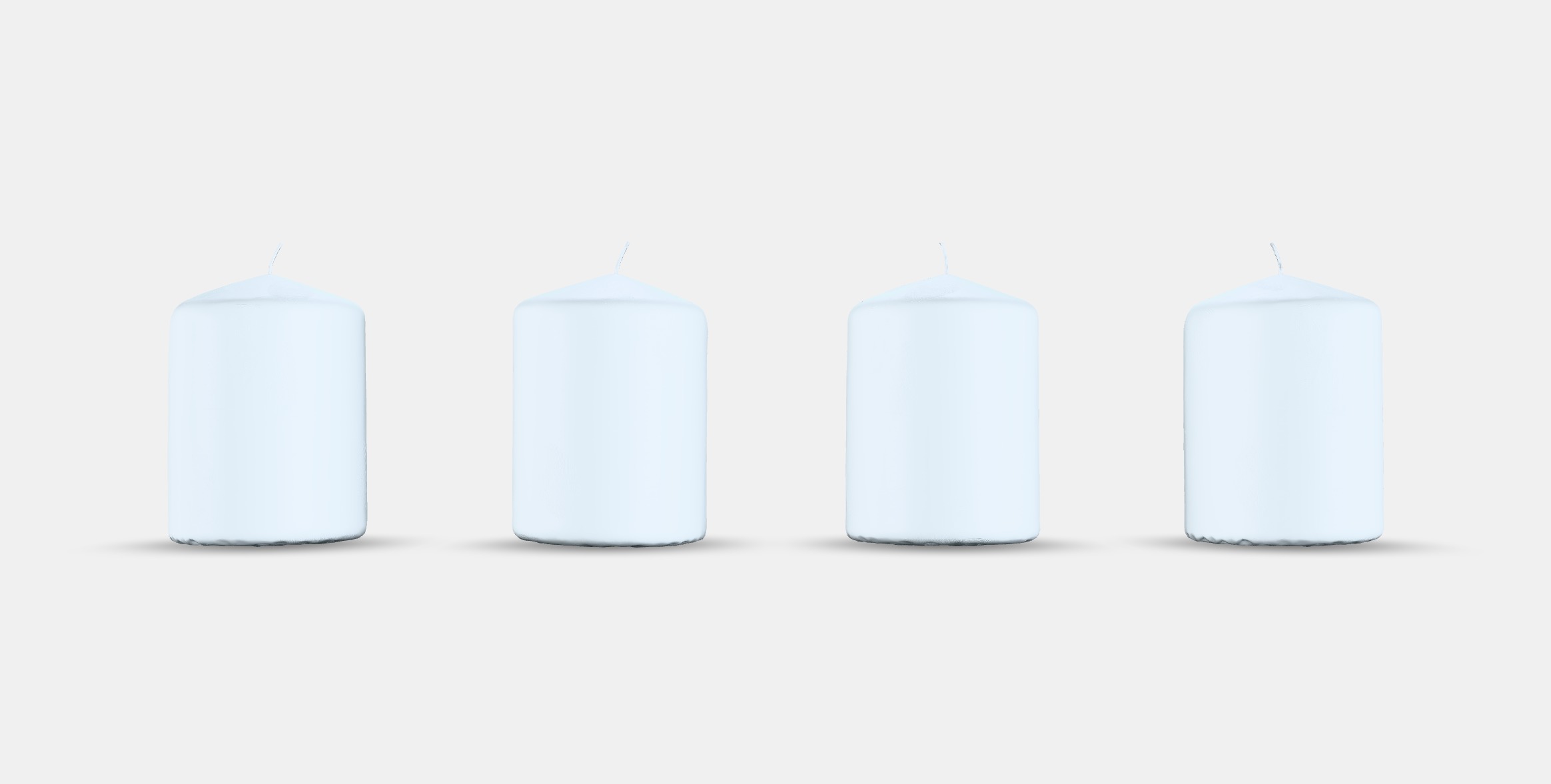 HEMSJO Unscented pillar candle Low-poly 3D model_15