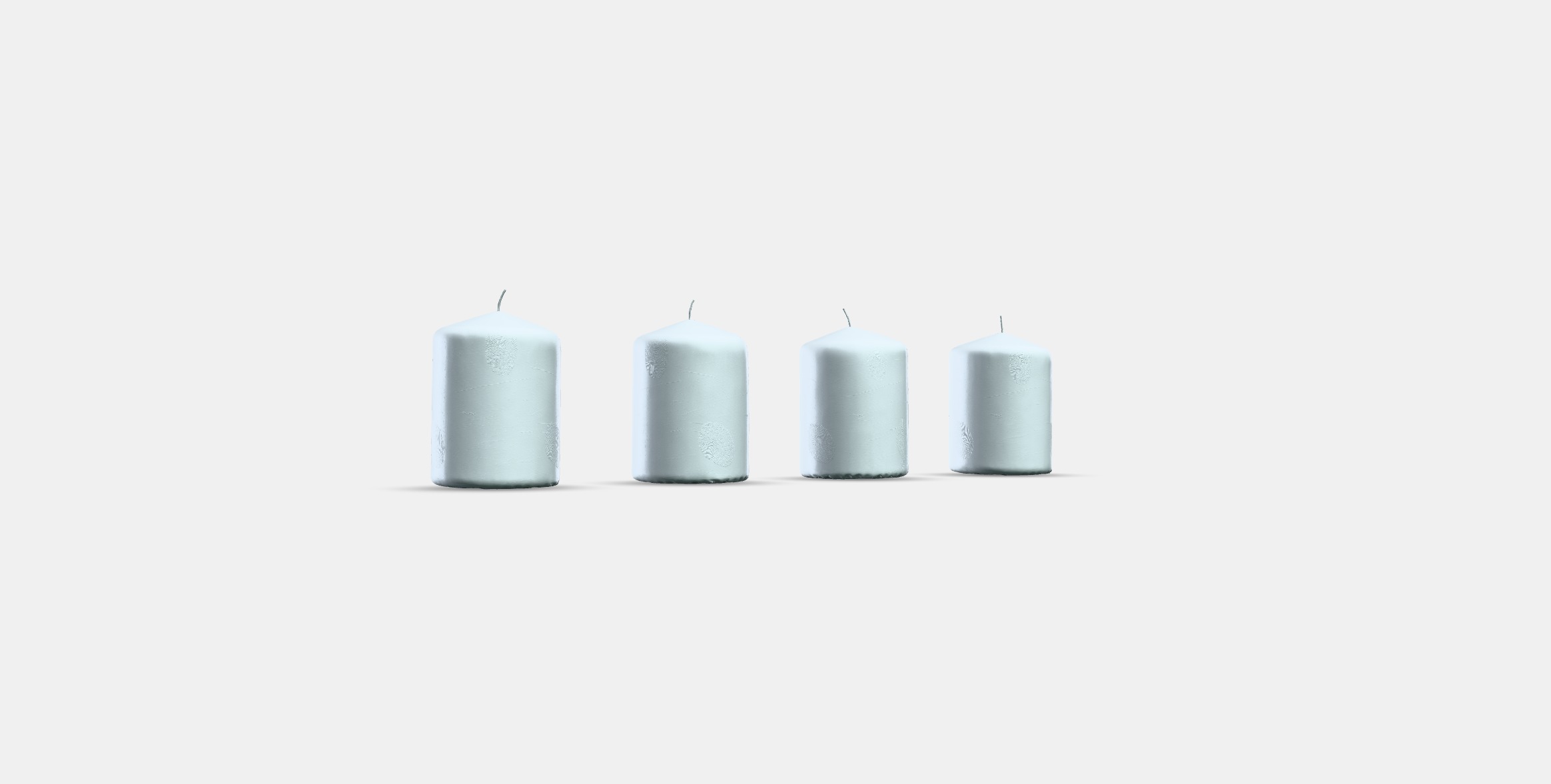 HEMSJO Unscented pillar candle Low-poly 3D model_2