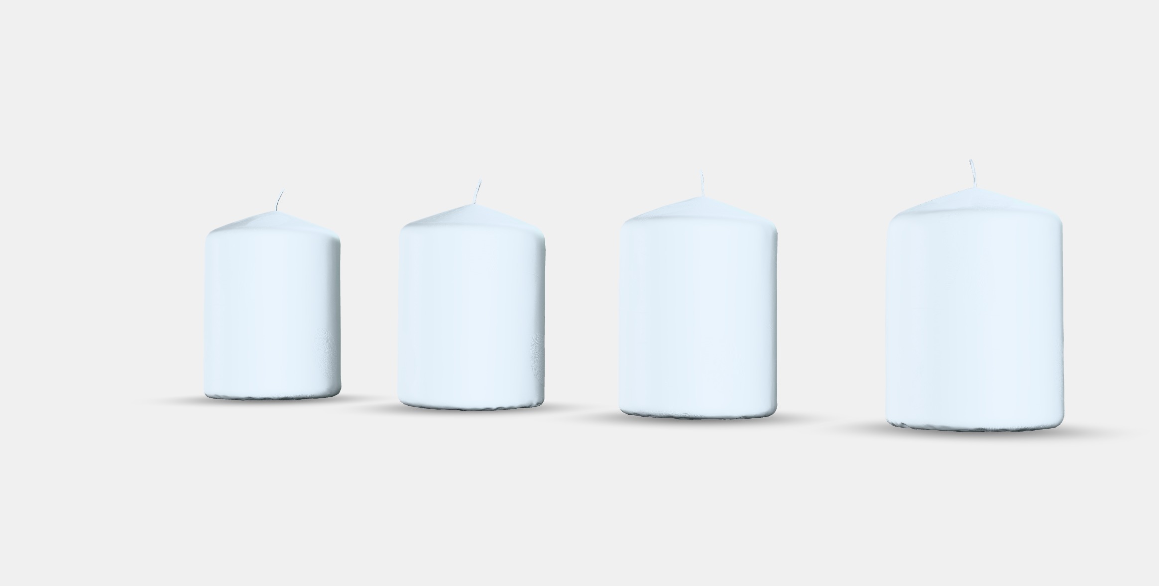 HEMSJO Unscented pillar candle Low-poly 3D model_5