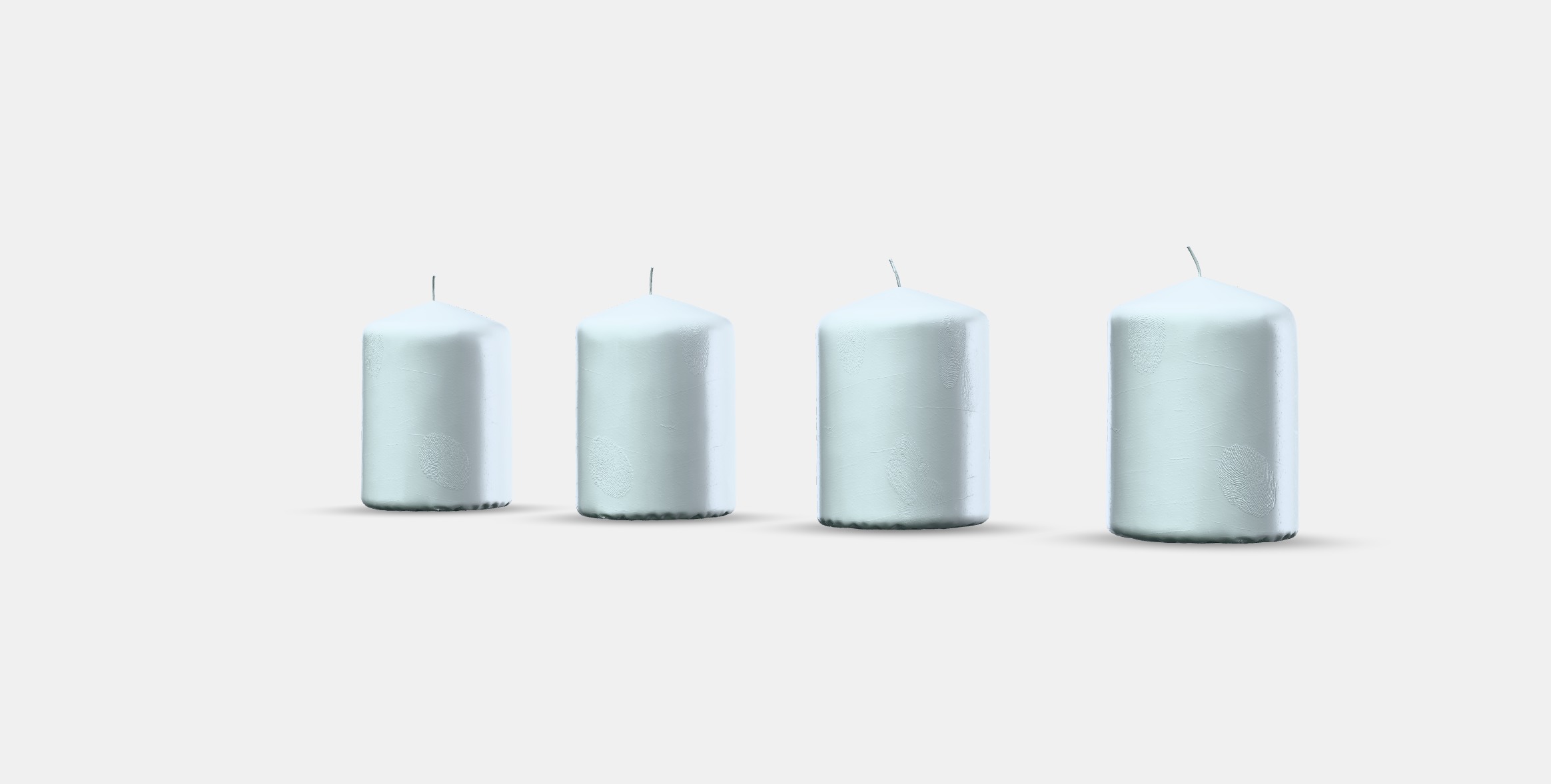 HEMSJO Unscented pillar candle Low-poly 3D model_13