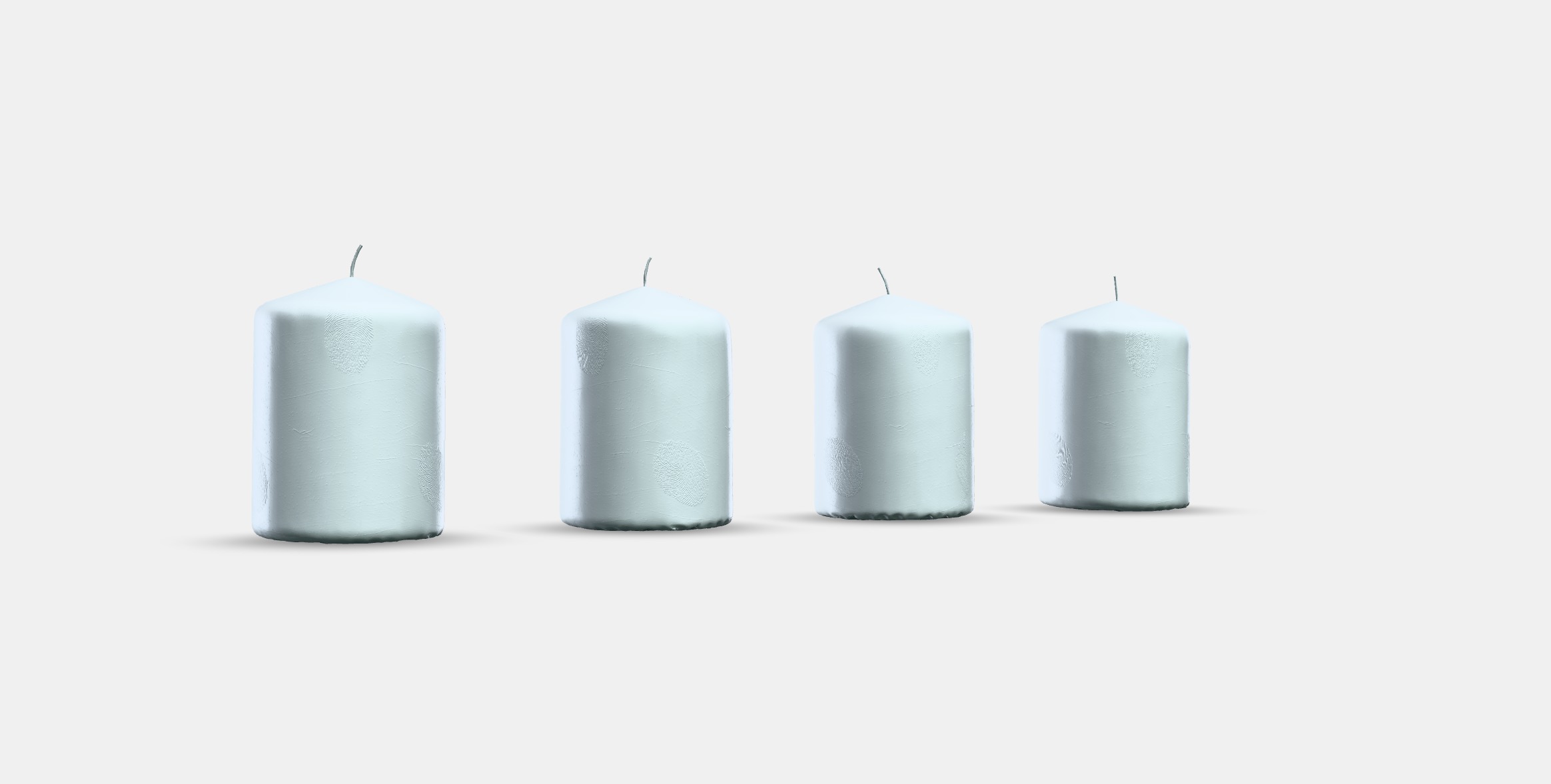 HEMSJO Unscented pillar candle Low-poly 3D model_9