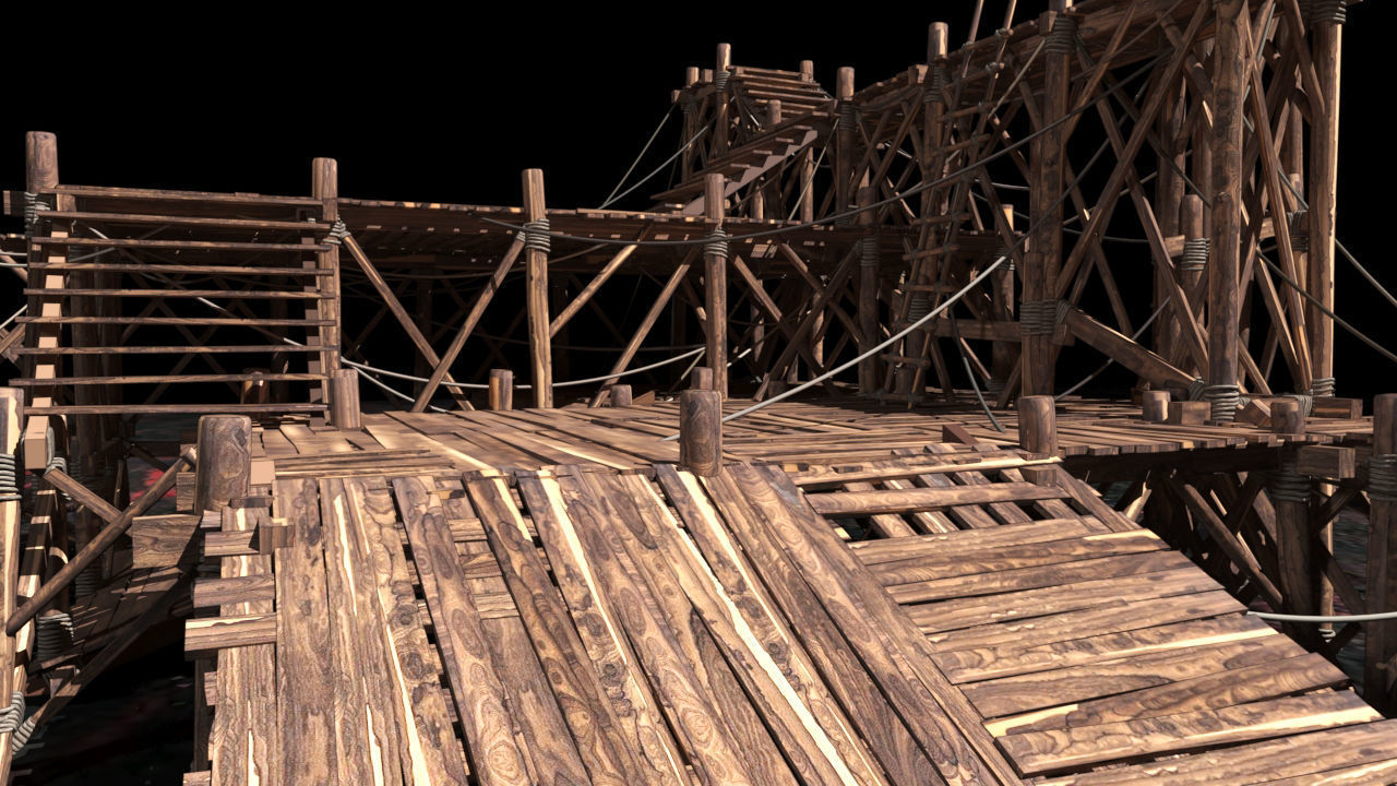 Medieval wooden structures 3D model_6