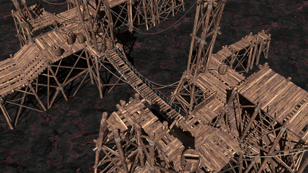 Medieval wooden structures 3D model_9