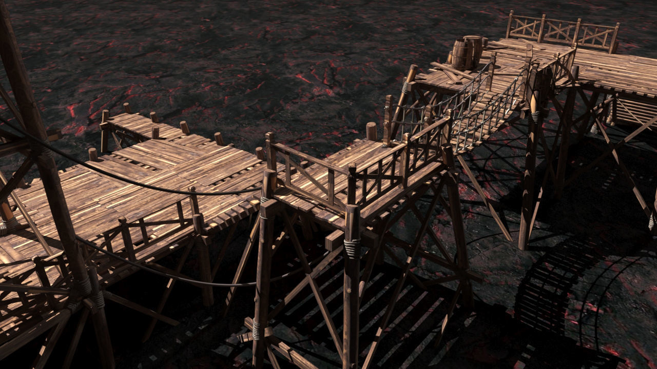 Medieval wooden structures 3D model_2