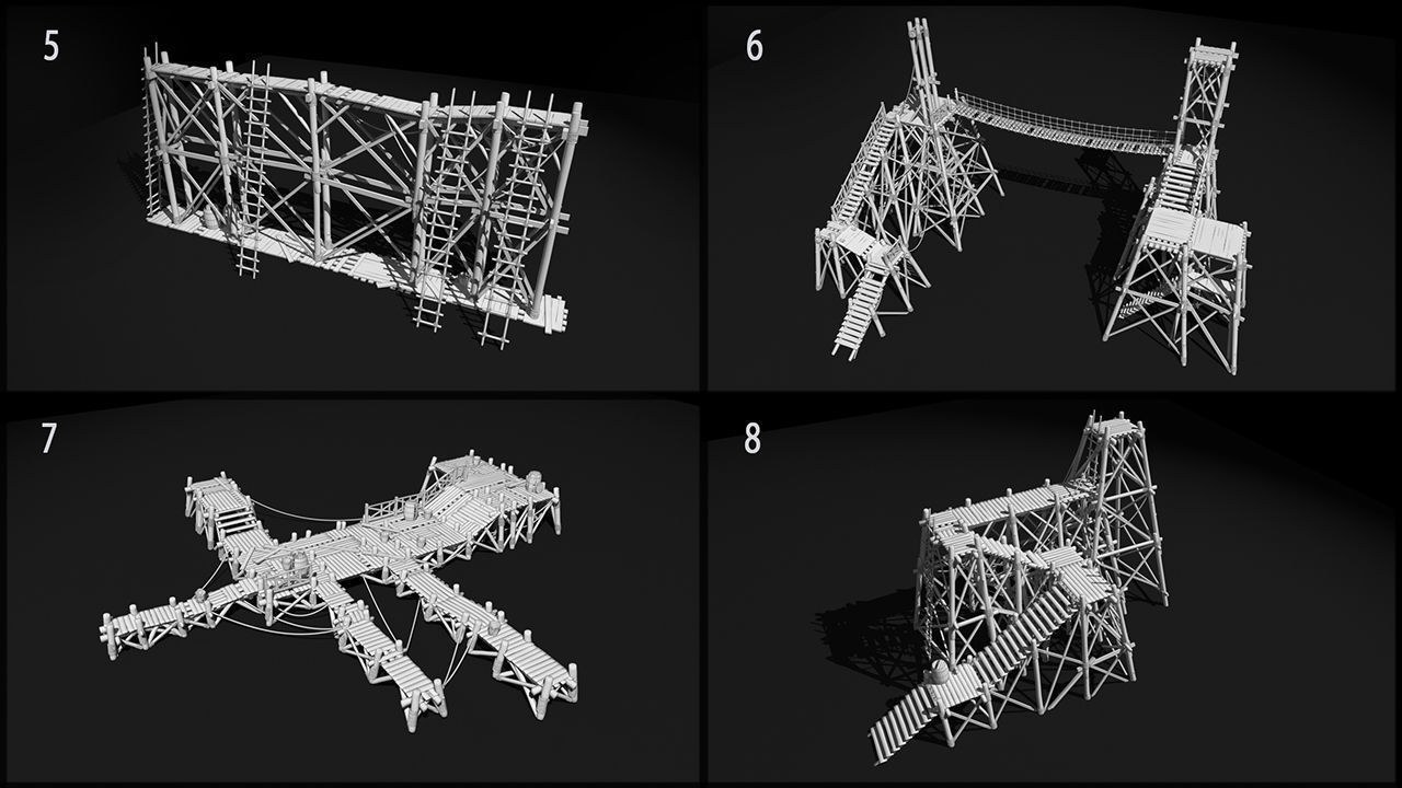 Medieval wooden structures 3D model_8