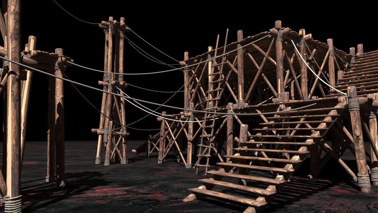 Medieval wooden structures 3D model_17