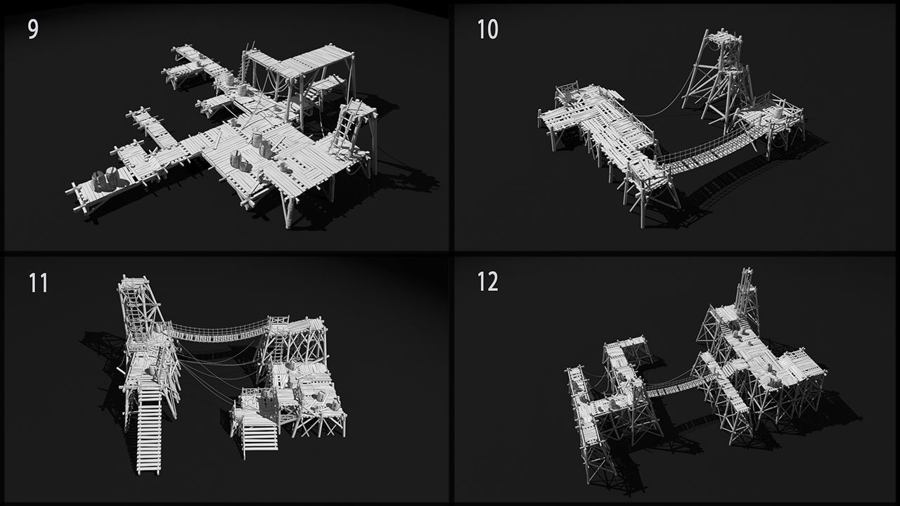Medieval wooden structures 3D model_11