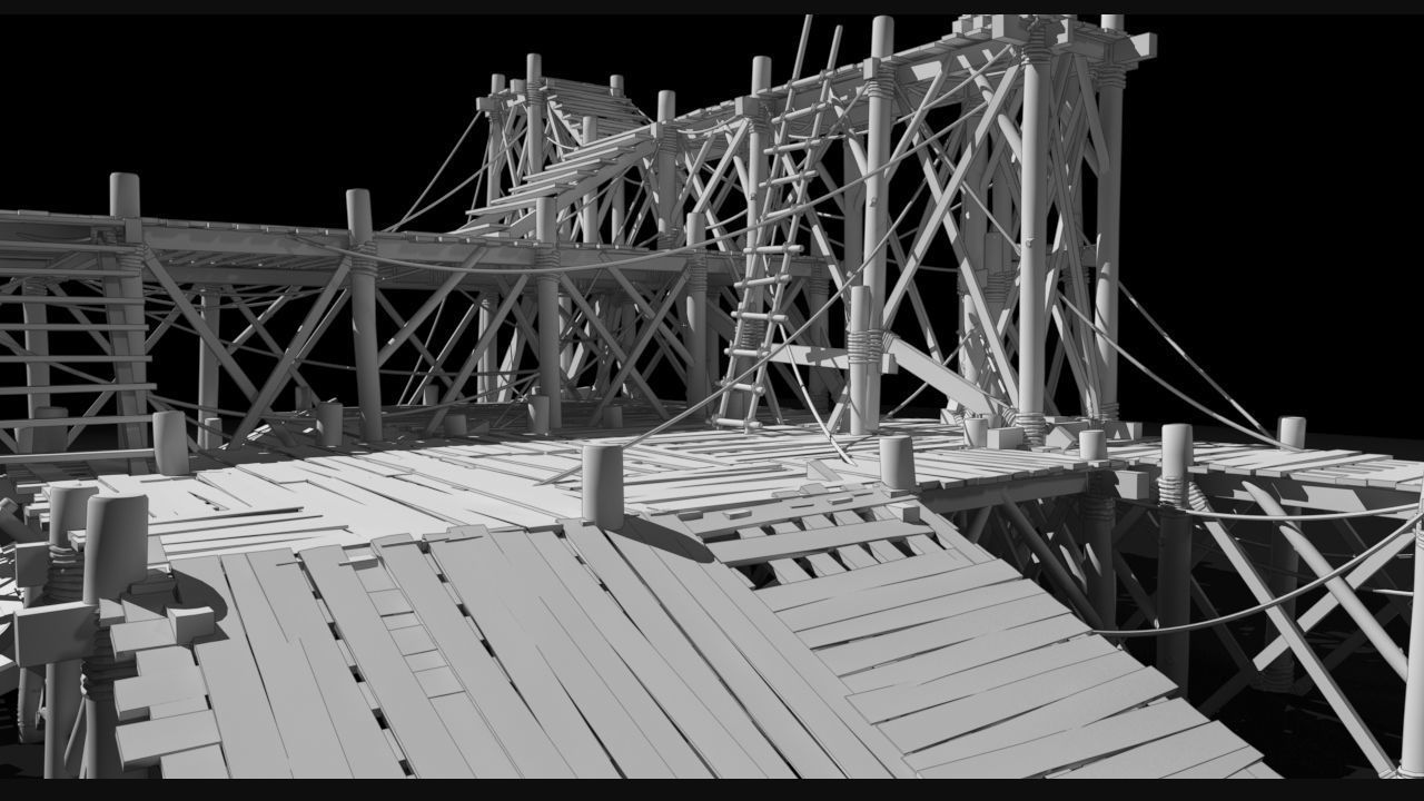Medieval wooden structures 3D model_12