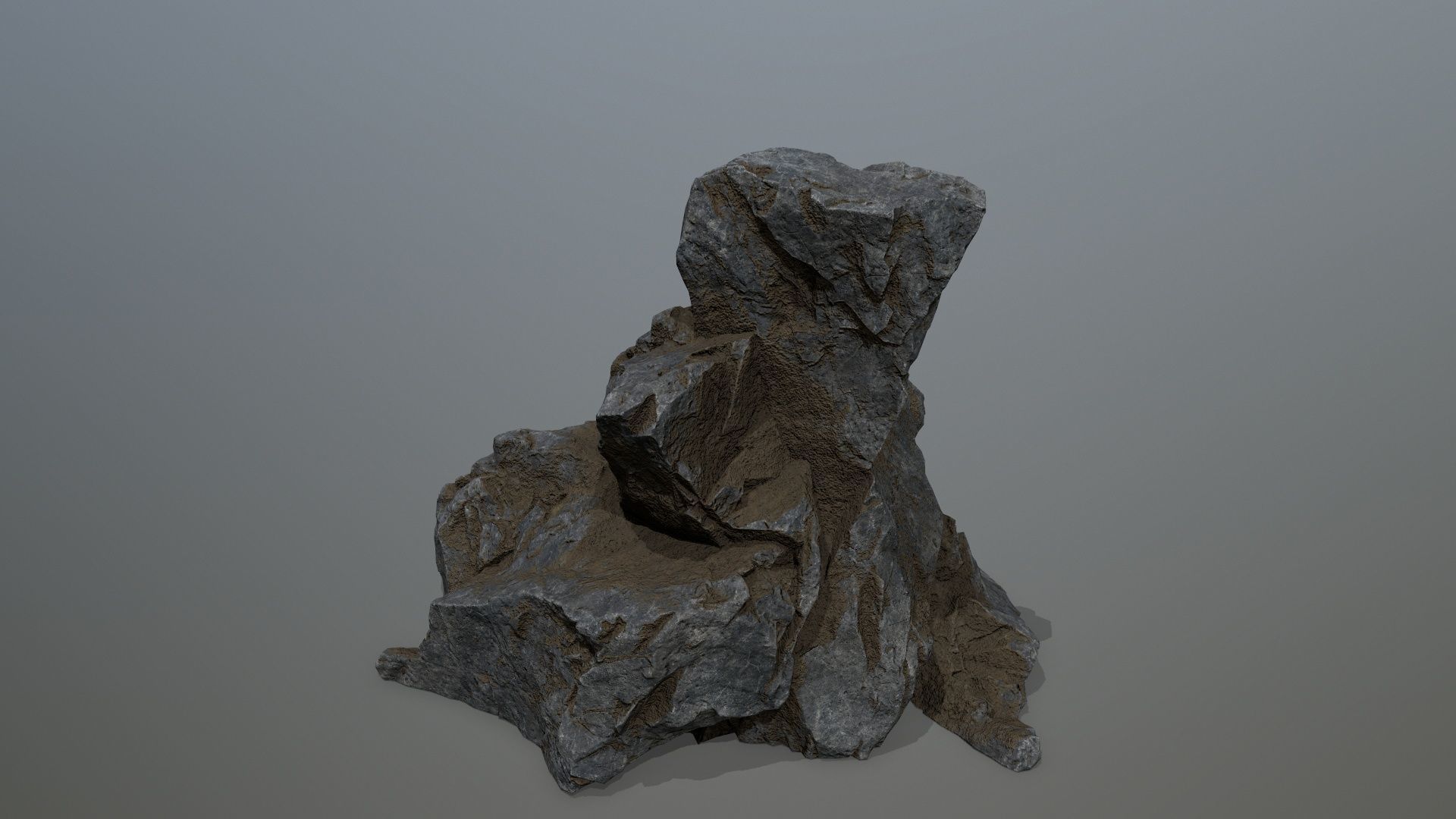 cliff rocks Low-poly 3D model_13