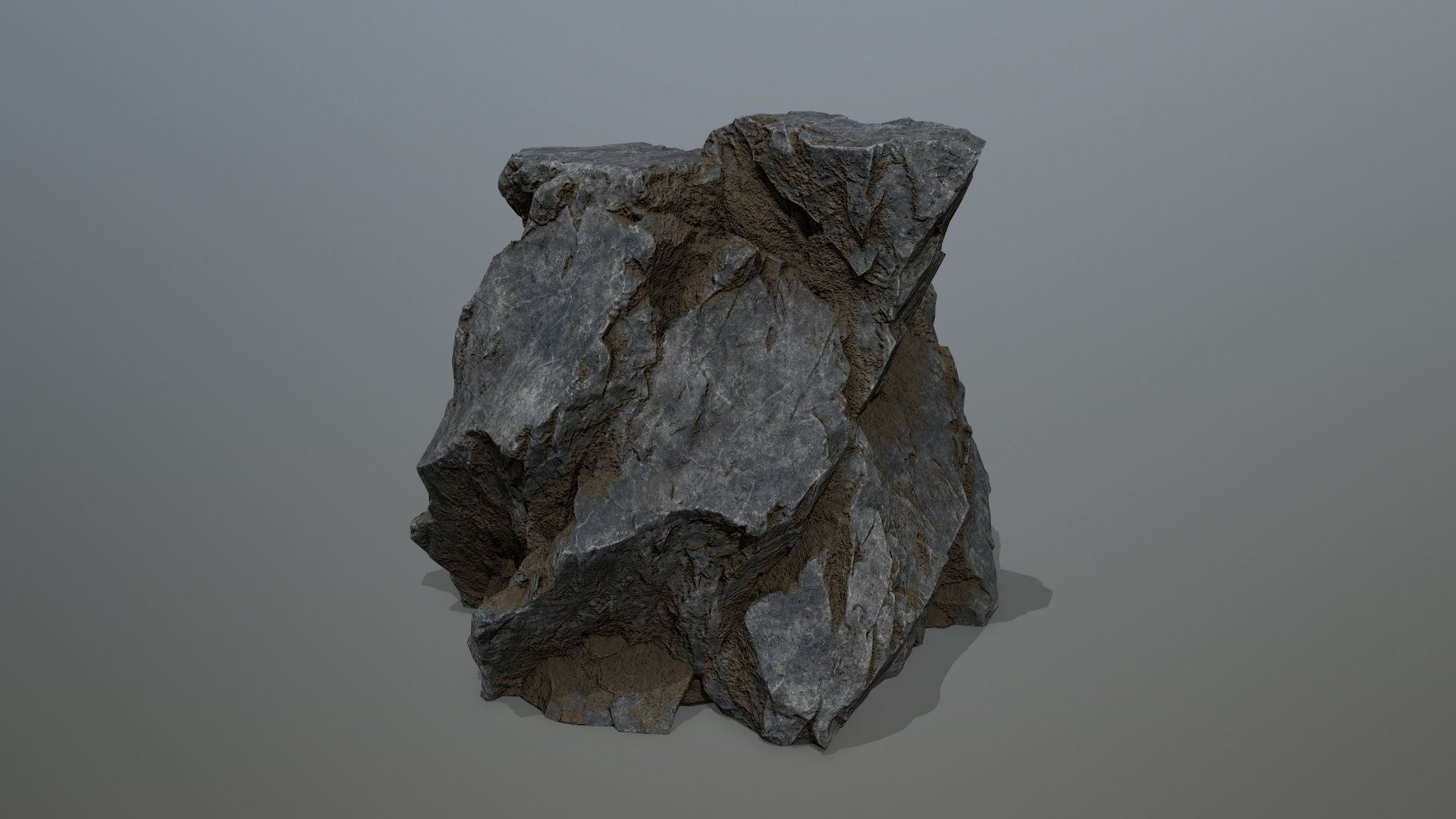 cliff rocks Low-poly 3D model_14