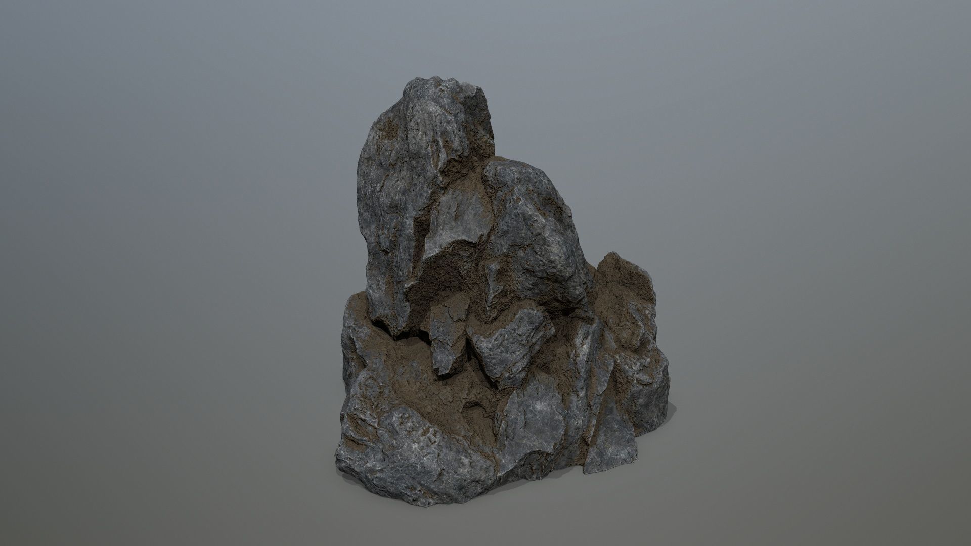 cliff rocks Low-poly 3D model_17