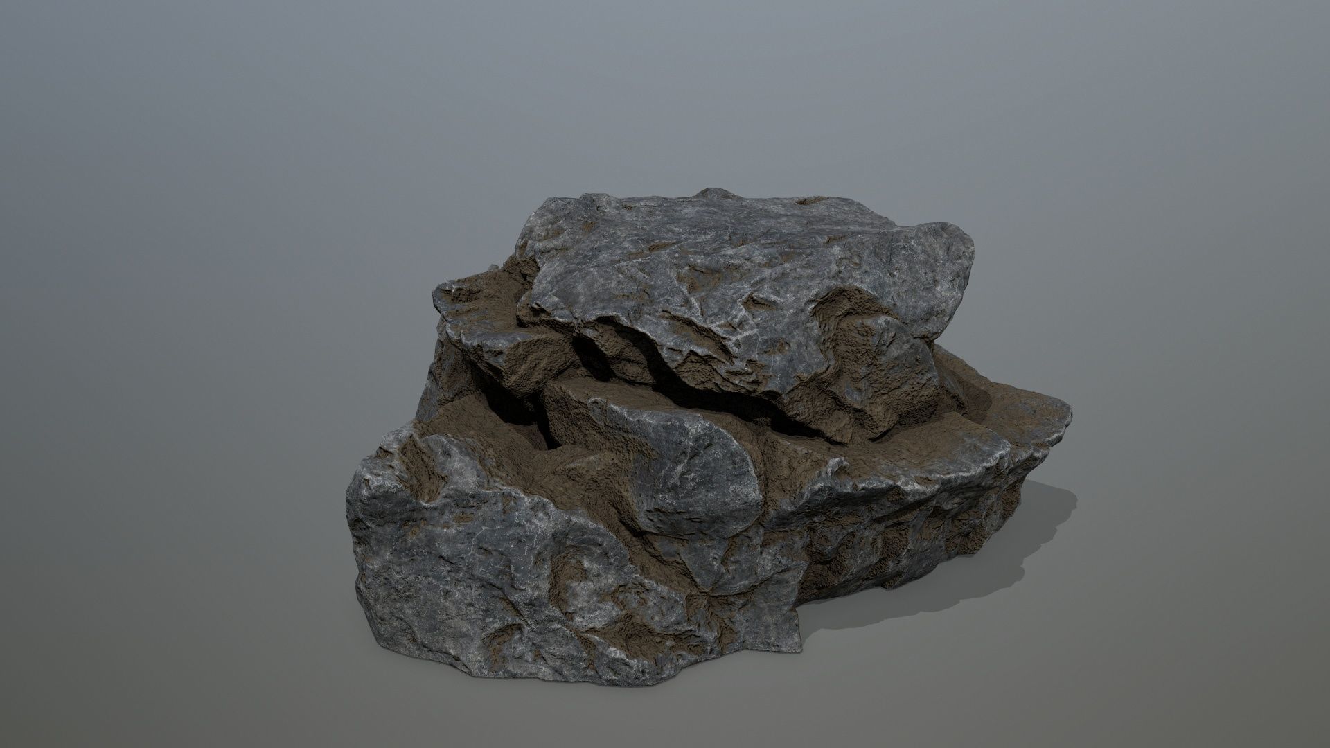 cliff rocks Low-poly 3D model_19