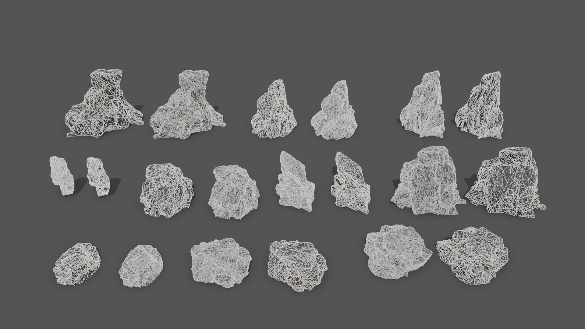 cliff rocks Low-poly 3D model_24