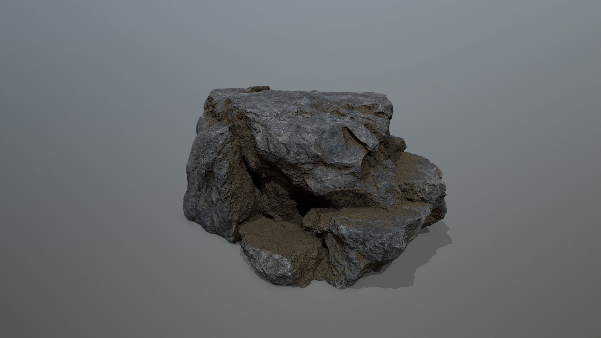 cliff rocks Low-poly 3D model_18