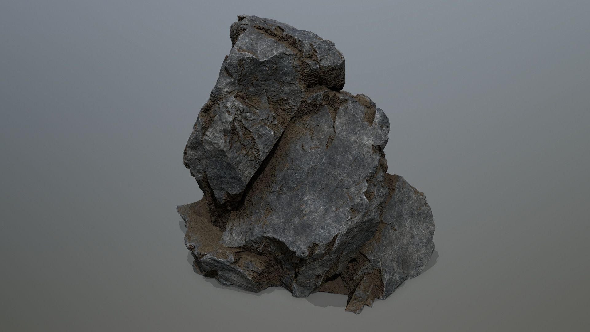 cliff rocks Low-poly 3D model_15