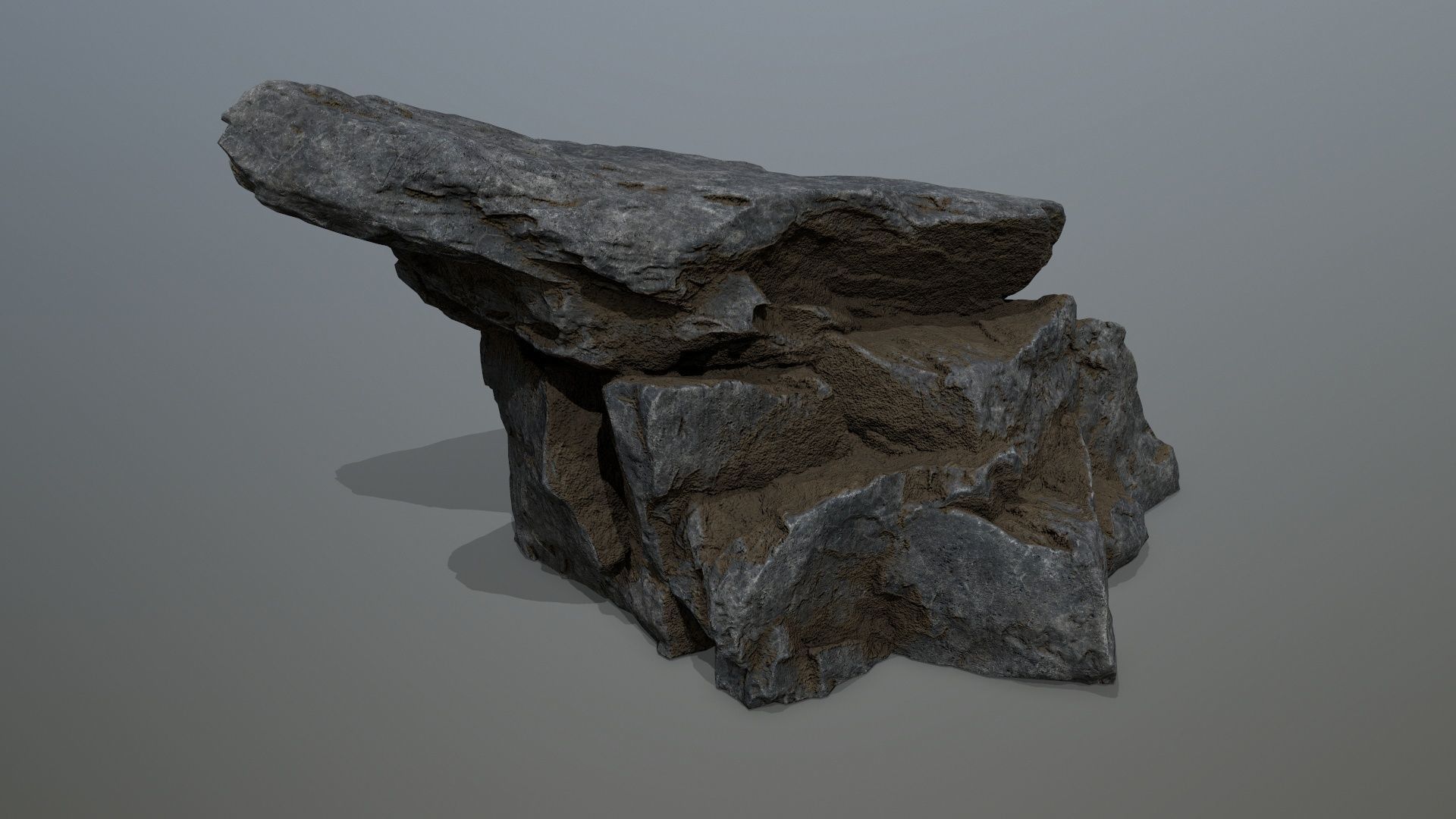 cliff rocks Low-poly 3D model_20