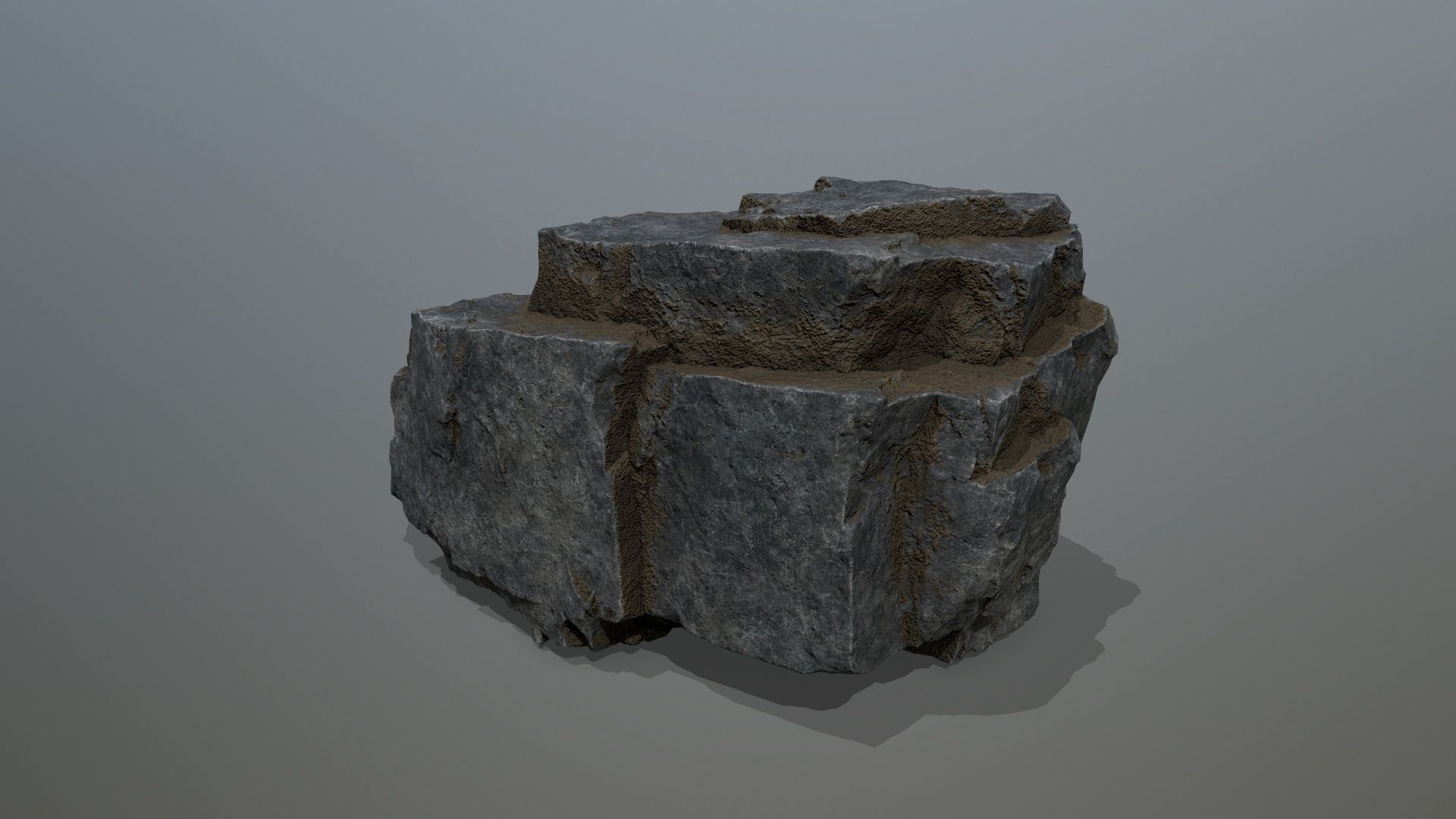 cliff rocks Low-poly 3D model_21