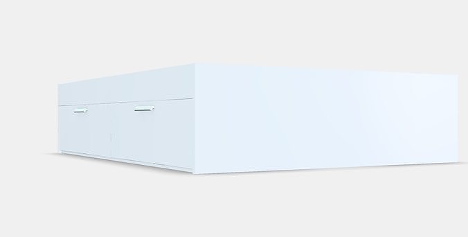 BRIMNES Bed frame with storage 8 Low-poly 3D model