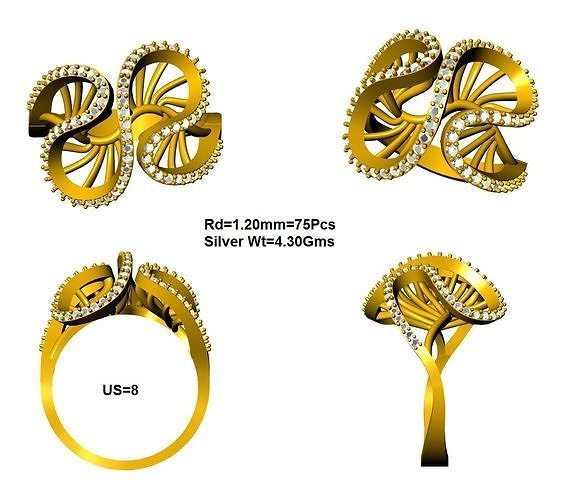 3D RING CAD FILE 3D print model