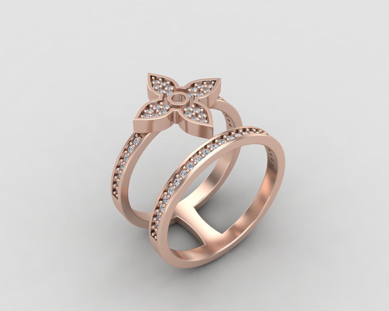 Minimal LOUIS VUITTON Ring 128-MW 3D print model_4