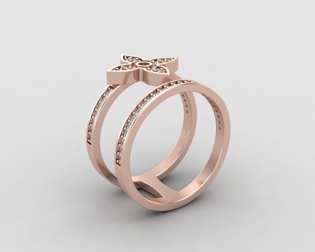 Minimal LOUIS VUITTON Ring 128-MW 3D print model_3