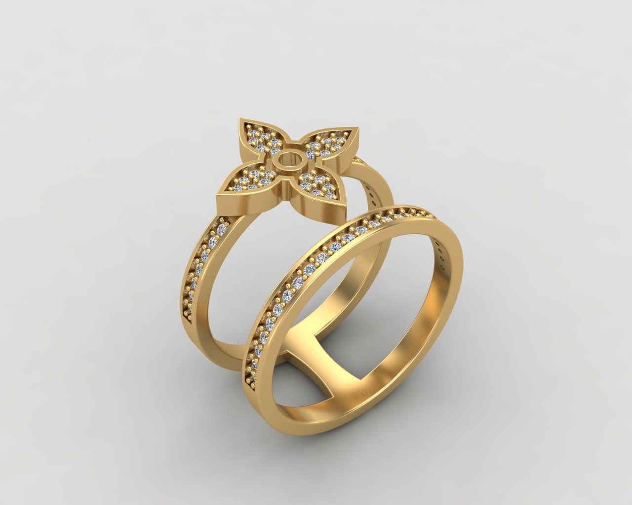Minimal LOUIS VUITTON Ring 128-MW 3D print model_21