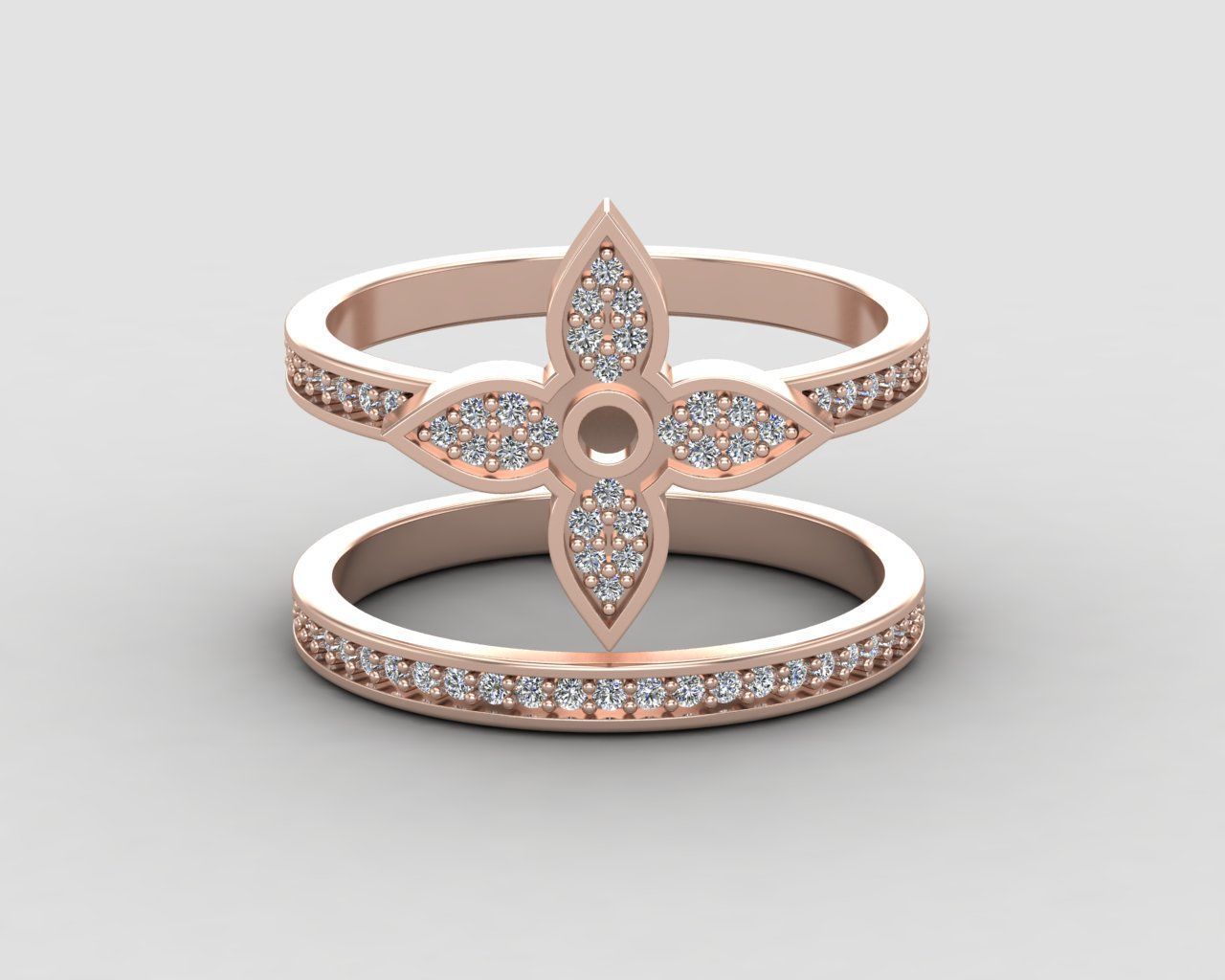 Minimal LOUIS VUITTON Ring 128-MW 3D print model_6