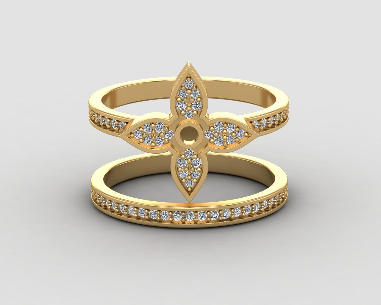 Minimal LOUIS VUITTON Ring 128-MW 3D print model_24