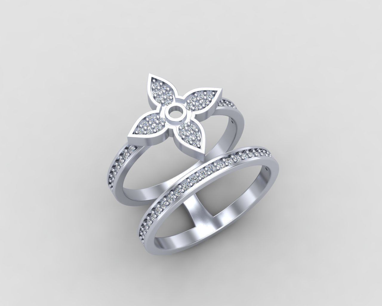 Minimal LOUIS VUITTON Ring 128-MW 3D print model_15