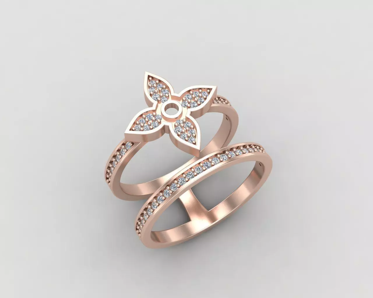 Minimal LOUIS VUITTON Ring 128-MW 3D print model_0