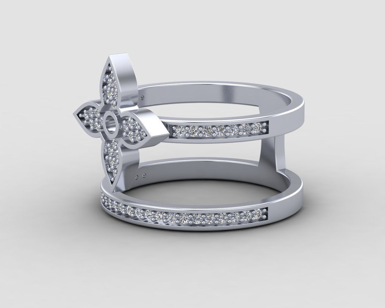 Minimal LOUIS VUITTON Ring 128-MW 3D print model_18
