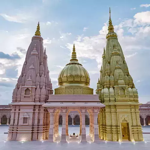 Kashi Vishwanath Main Temple Low-poly 3D model