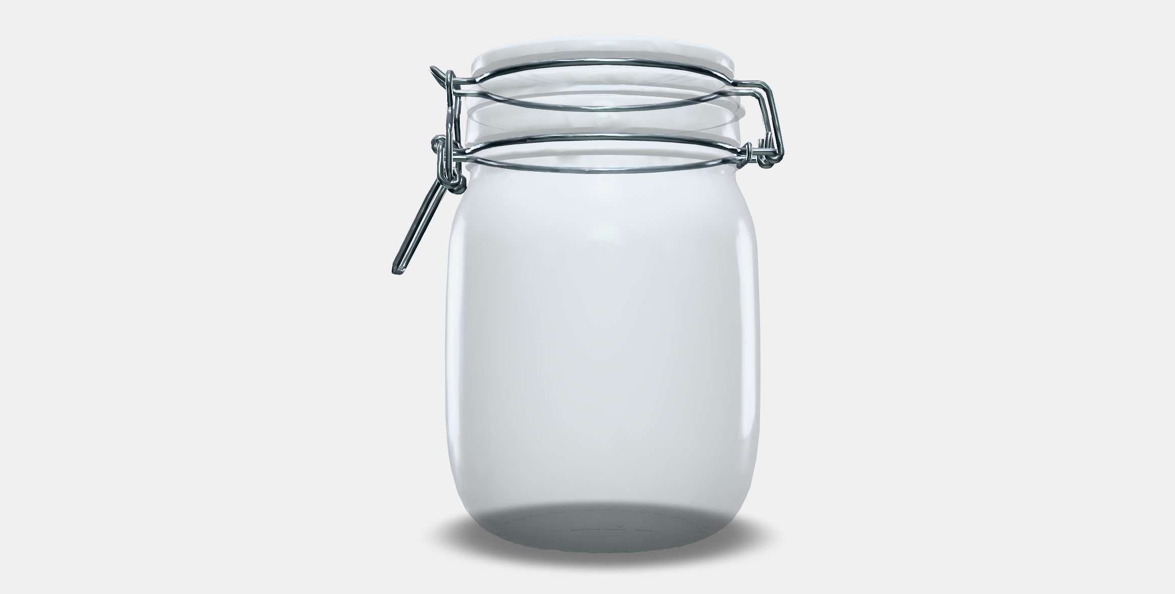 KORKEN Jar with lid 3 Low-poly 3D model_9