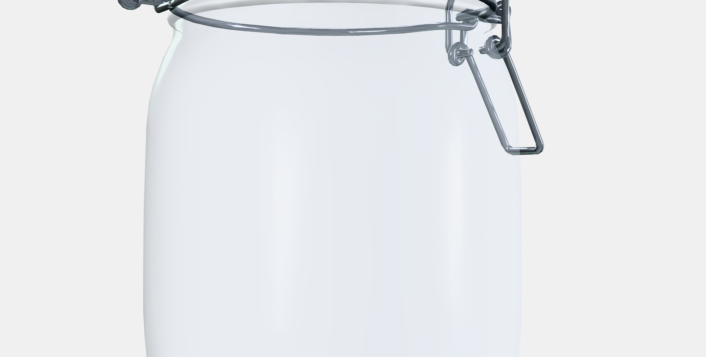 KORKEN Jar with lid 3 Low-poly 3D model_2