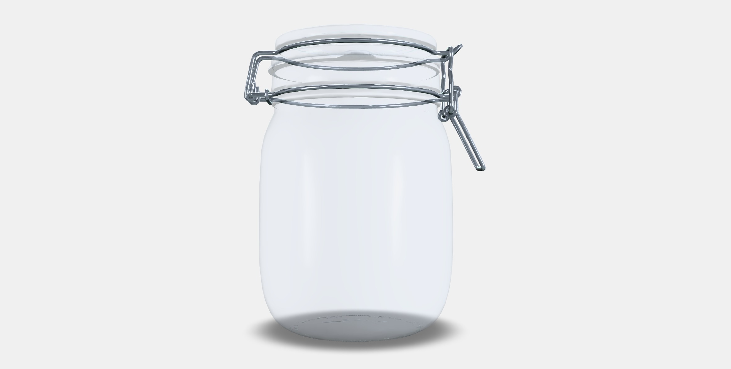 KORKEN Jar with lid 3 Low-poly 3D model_14