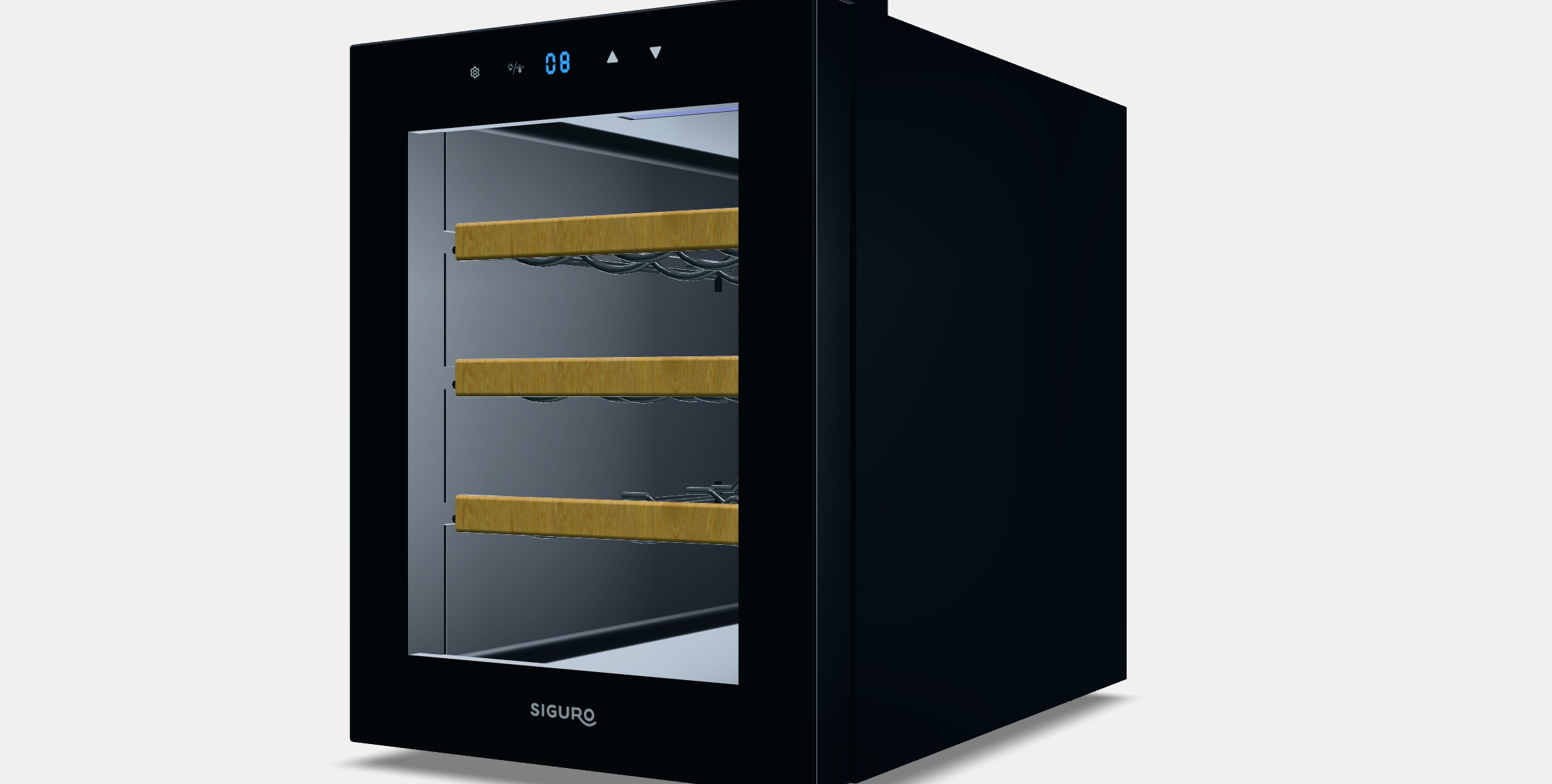 Siguro WC-F121B Wine Touch Low-poly 3D model_13