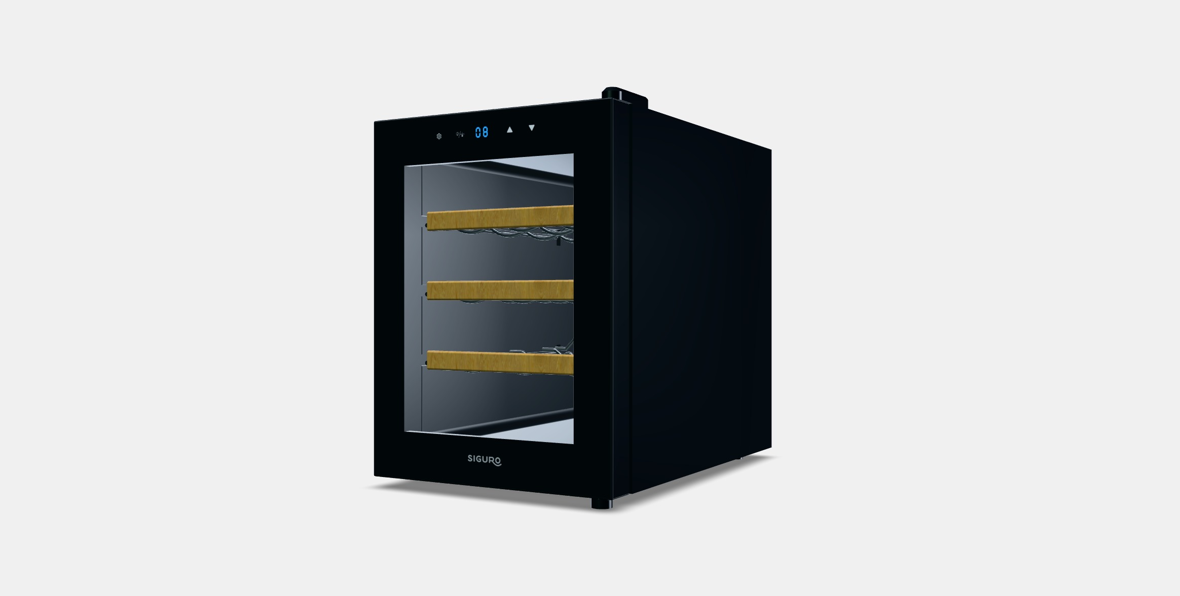 Siguro WC-F121B Wine Touch Low-poly 3D model_11