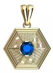 DIRECT CASTING DIAMOND PENDANT Texture 3D print model 3D print model