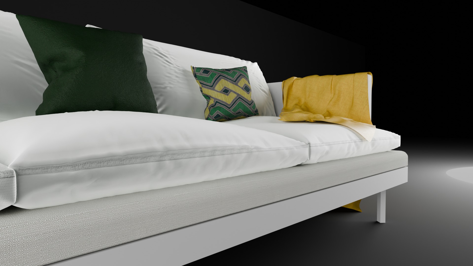 Linen Sofa 3D model_4