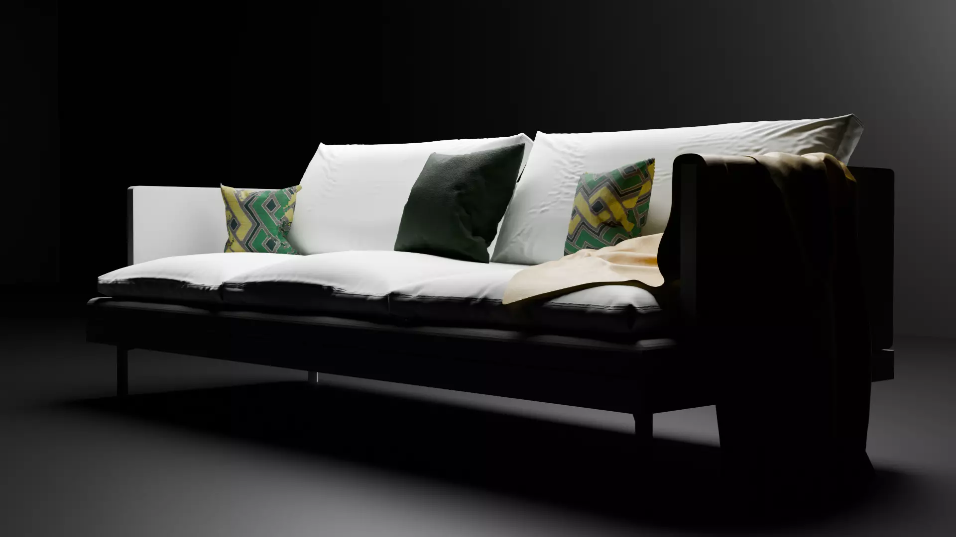 Linen Sofa 3D model_0