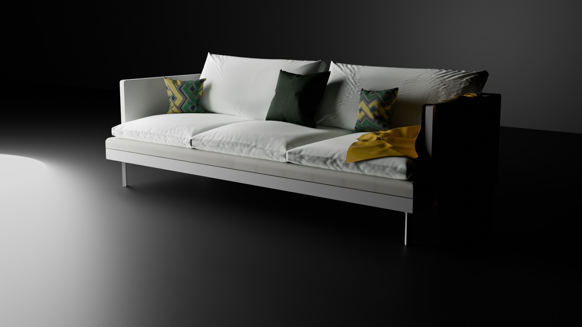 Linen Sofa 3D model_1
