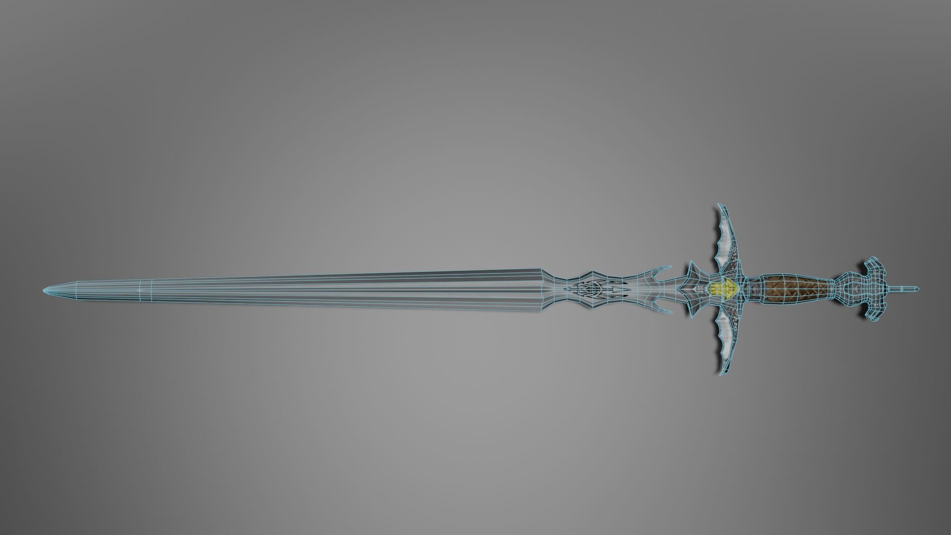 Dragon Sword Low-poly 3D model_5