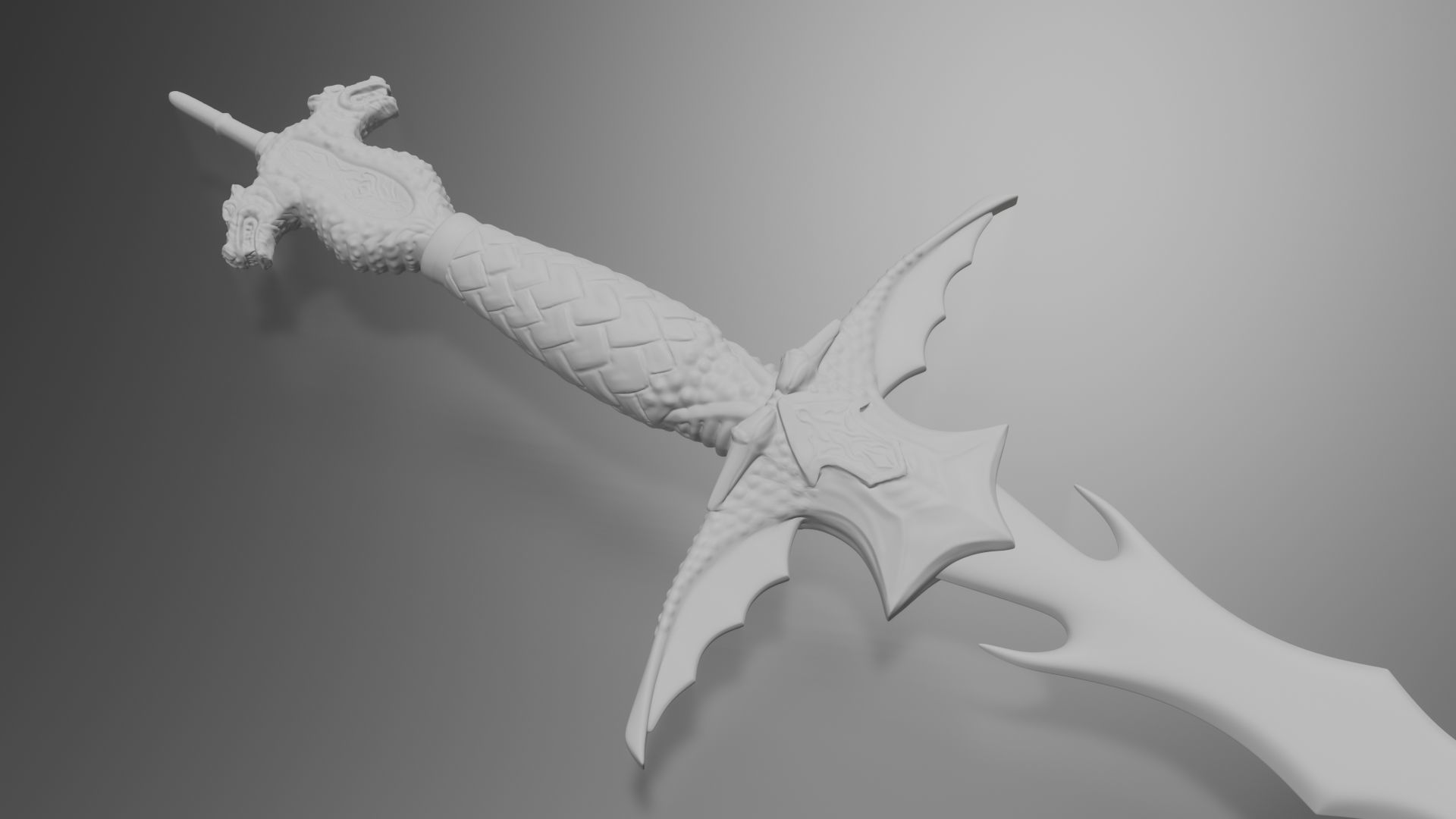 Dragon Sword Low-poly 3D model_10