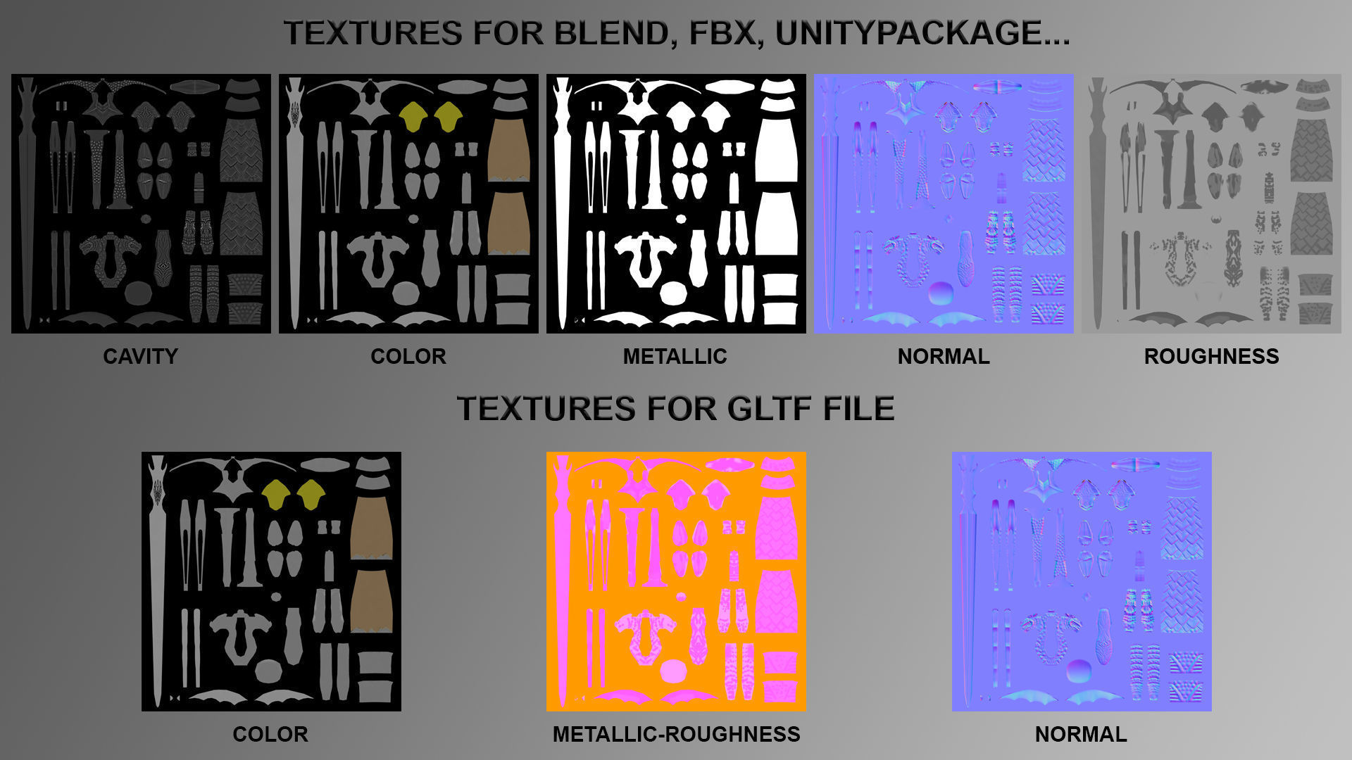 Dragon Sword Low-poly 3D model_11