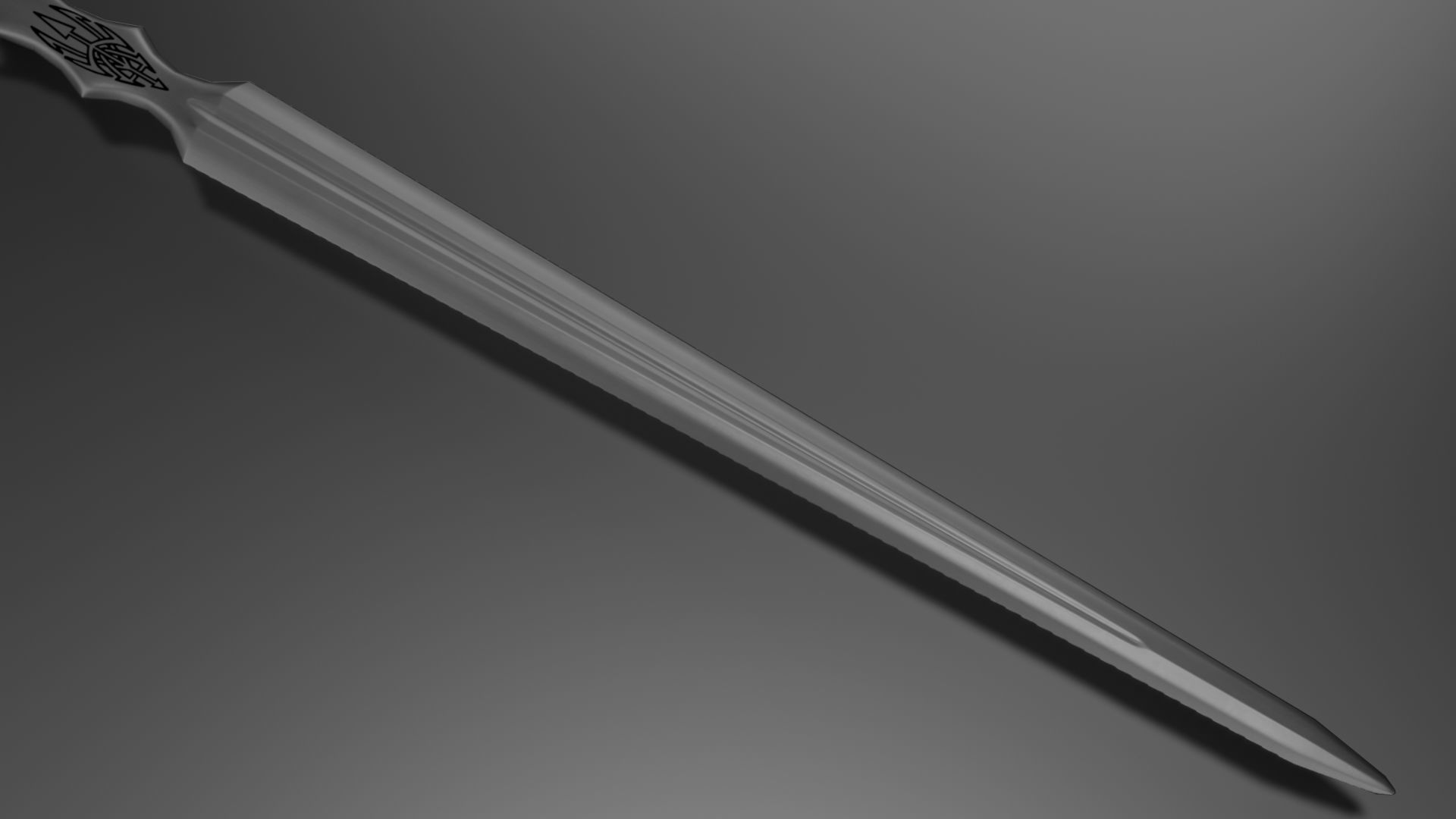 Dragon Sword Low-poly 3D model_2