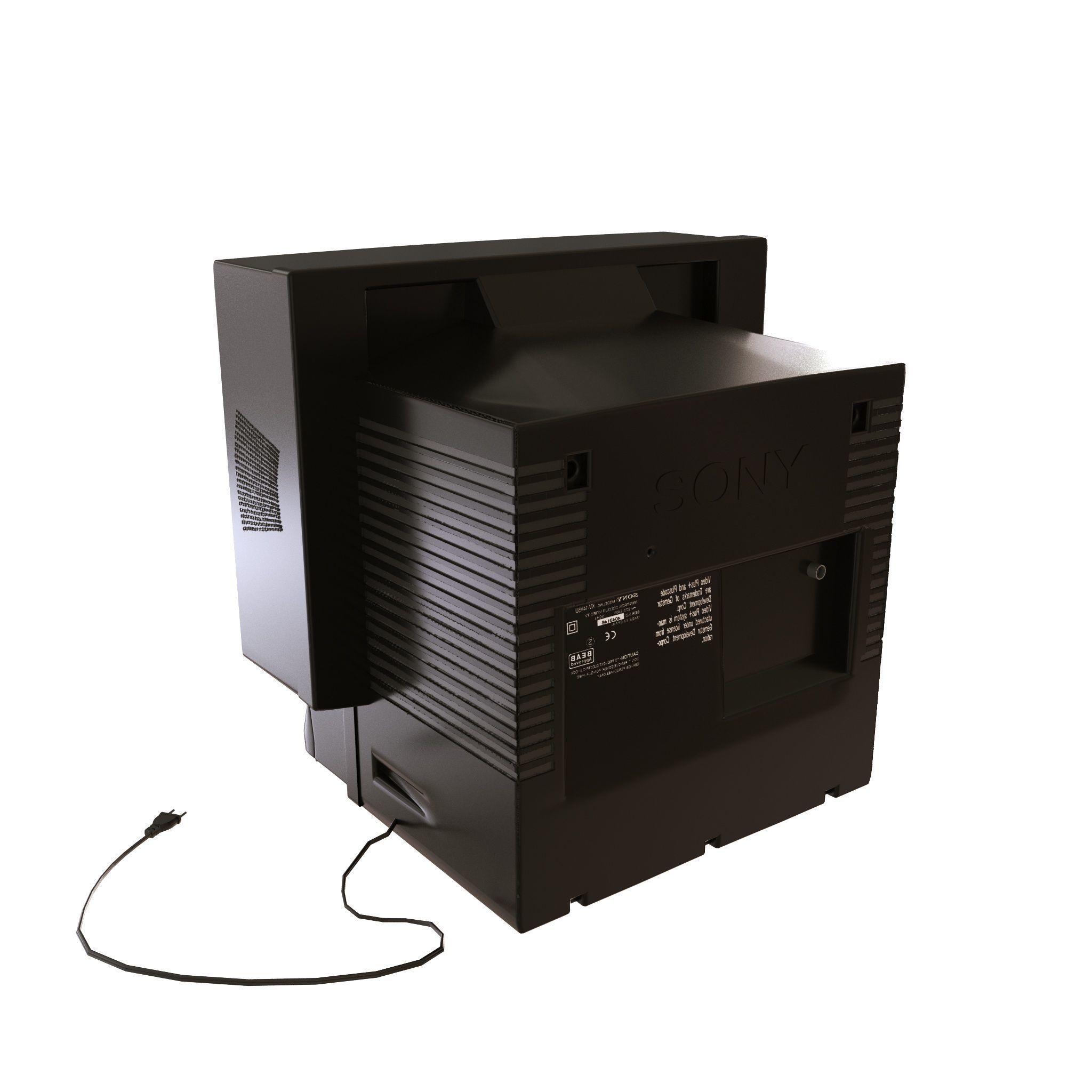 TV SONY TRINITRON KV14V6U CRT SMALL 14 3D model_2