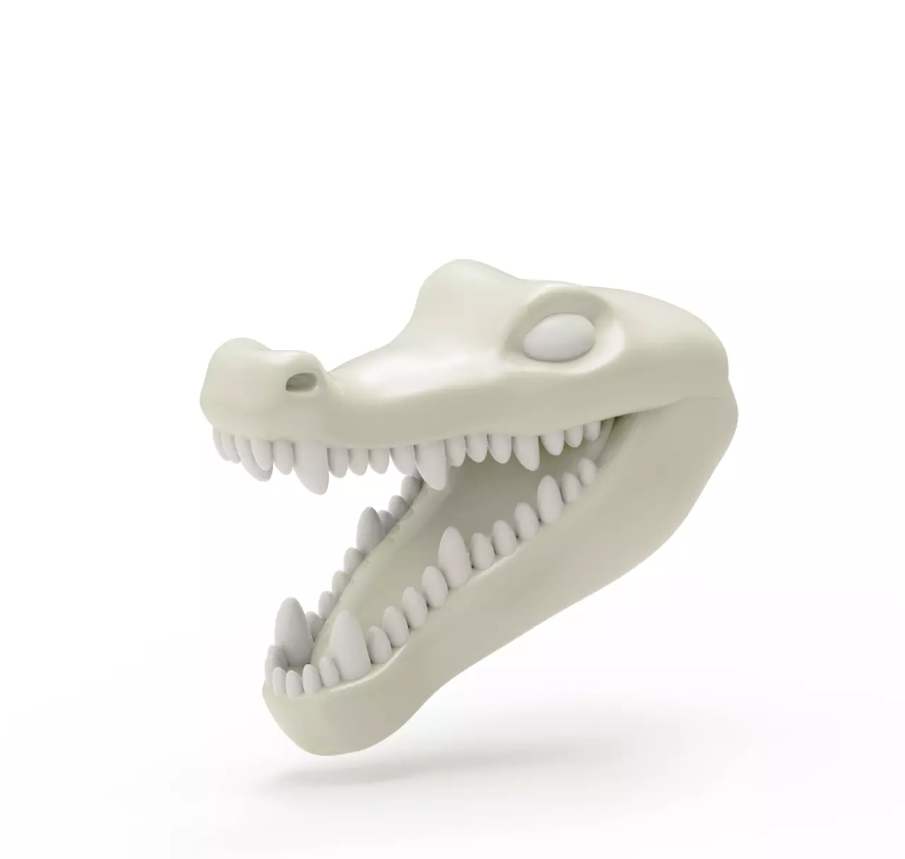 3D Printable crocodile Alligator Head pendant 3D print model 3D print model