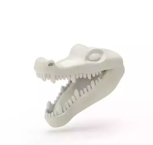 3D Printable crocodile Alligator Head pendant 3D print model